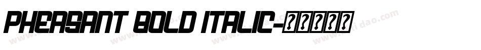 Pheasant Bold Italic字体转换